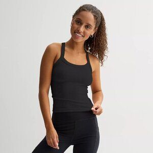 Sporty Rib Tank Top (Black) NWT - Size: L - SO® Brand